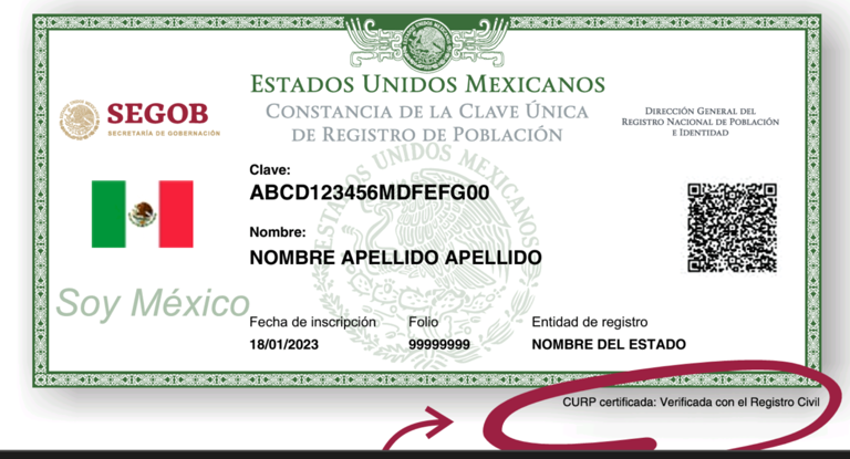 ¿Tu CURP esta certificada ?