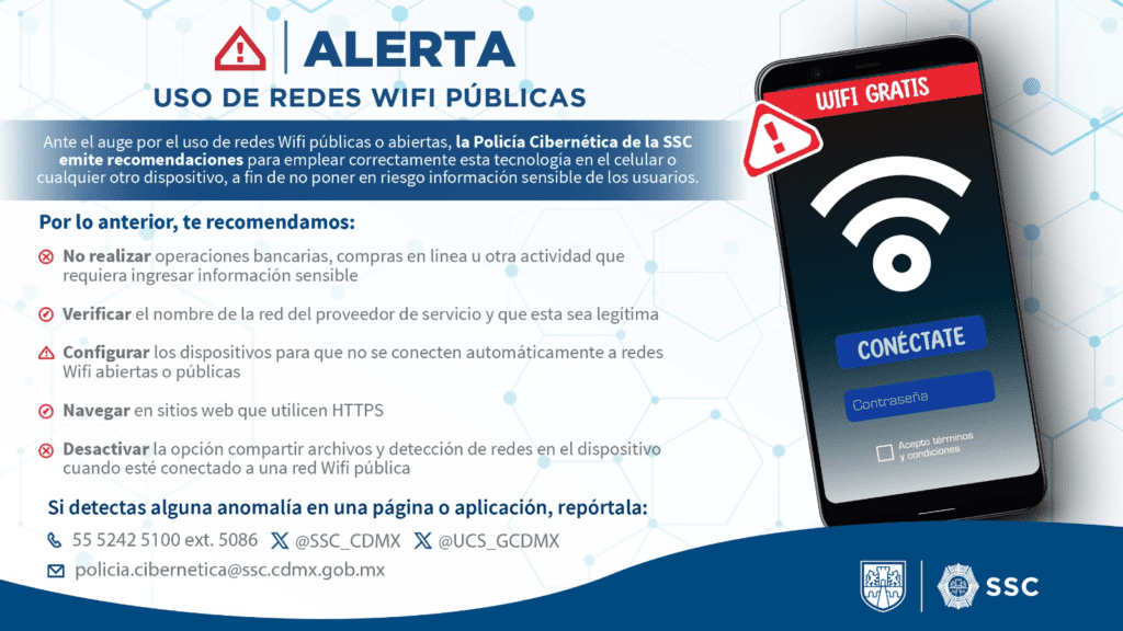 Alertan sobre riesgos del uso de redes WiFi