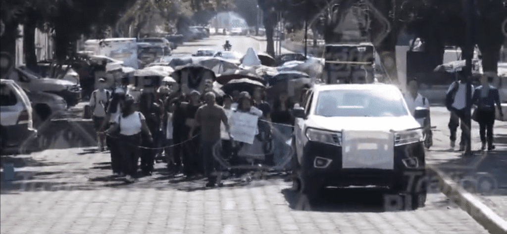 El 27 de febrero de 2025, se registró el cierre del Bulevar 5 de Mayo en Puebla