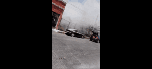 Incendio cerca del Mercado La Merced en Puebla