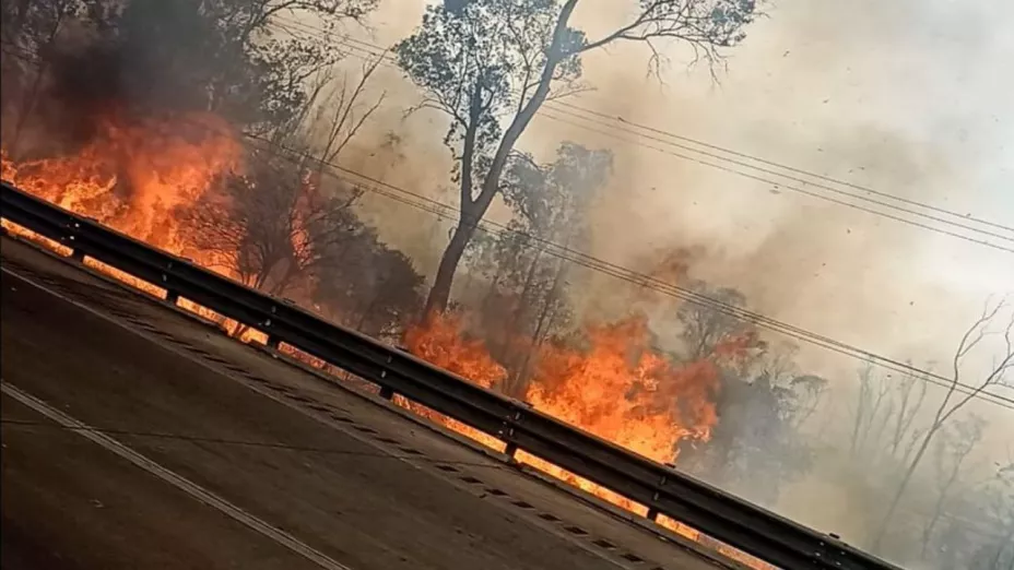 Incendio en la autopista México-Puebla genera alarma cerca de la caseta San Marcos