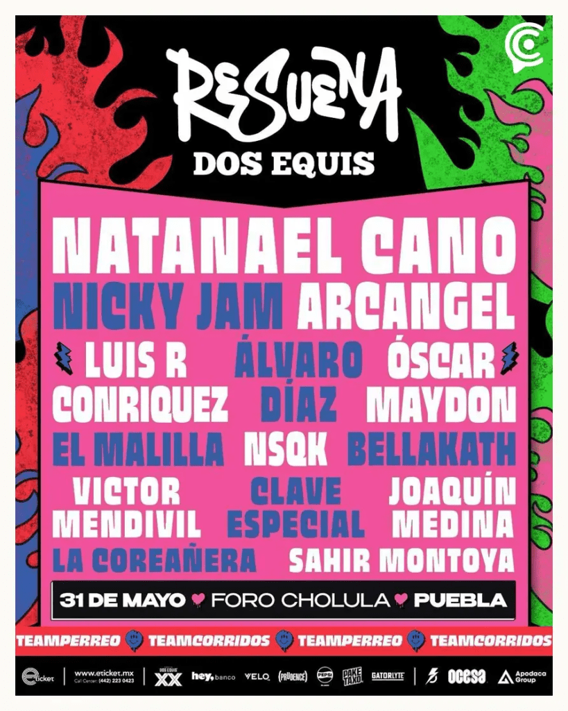 Llega a Puebla el Festival Resuena Dos Equis con una cartelera de lujo