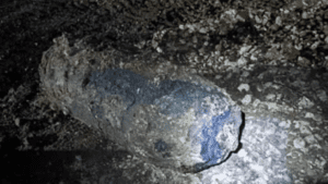 Hallazgo de una bomba de la Segunda Guerra Mundial
