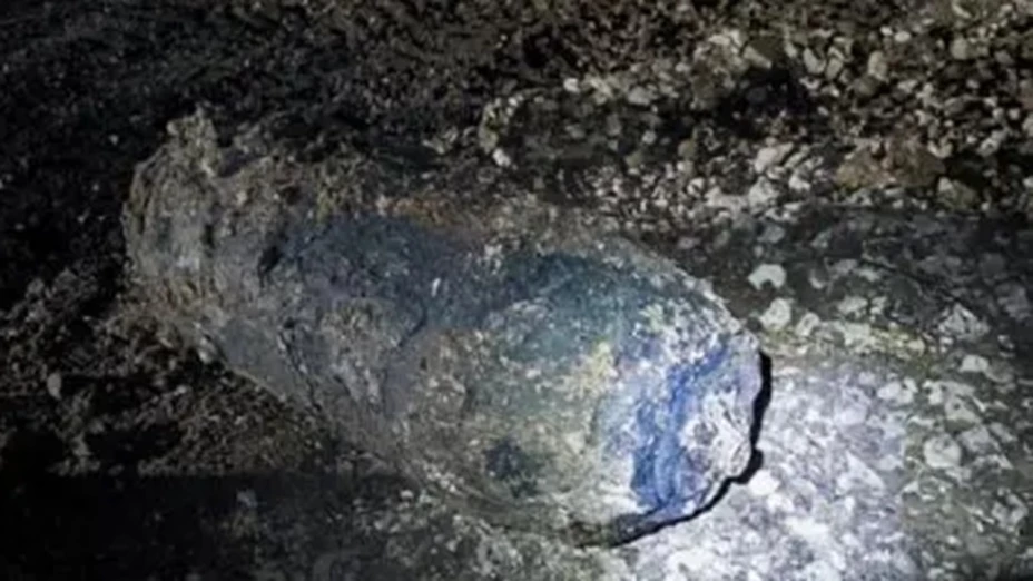 Hallazgo de una bomba de la Segunda Guerra Mundial