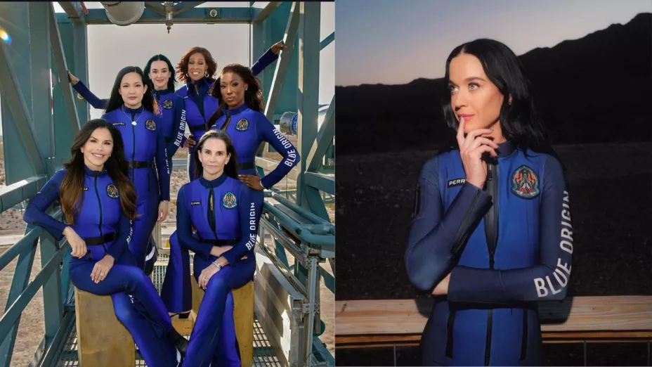 Katy Perry hace historia como parte de la primera tripulación femenina de turismo espacial con Blue Origin