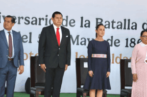 Claudia Sheinbaum encabeza Desfile del 5 de Mayo en Puebla