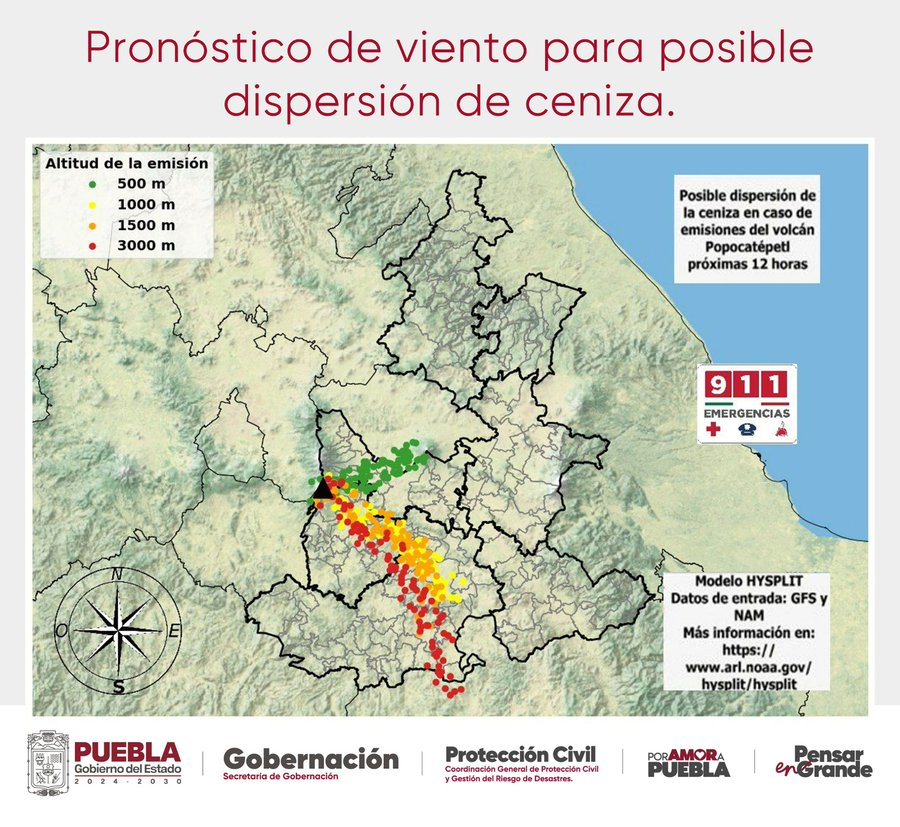 ¿Habrá caída de ceniza en Puebla hoy 13 de mayo de 2025?