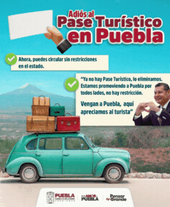 Puebla elimina el pase turístico para automovilistas foráneos
