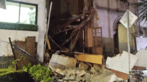 Se desploma edificio en la CDMX tras intensas lluvias