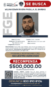 Ofrecen medio millón de pesos por “El Barbas”, jefe del CJNG