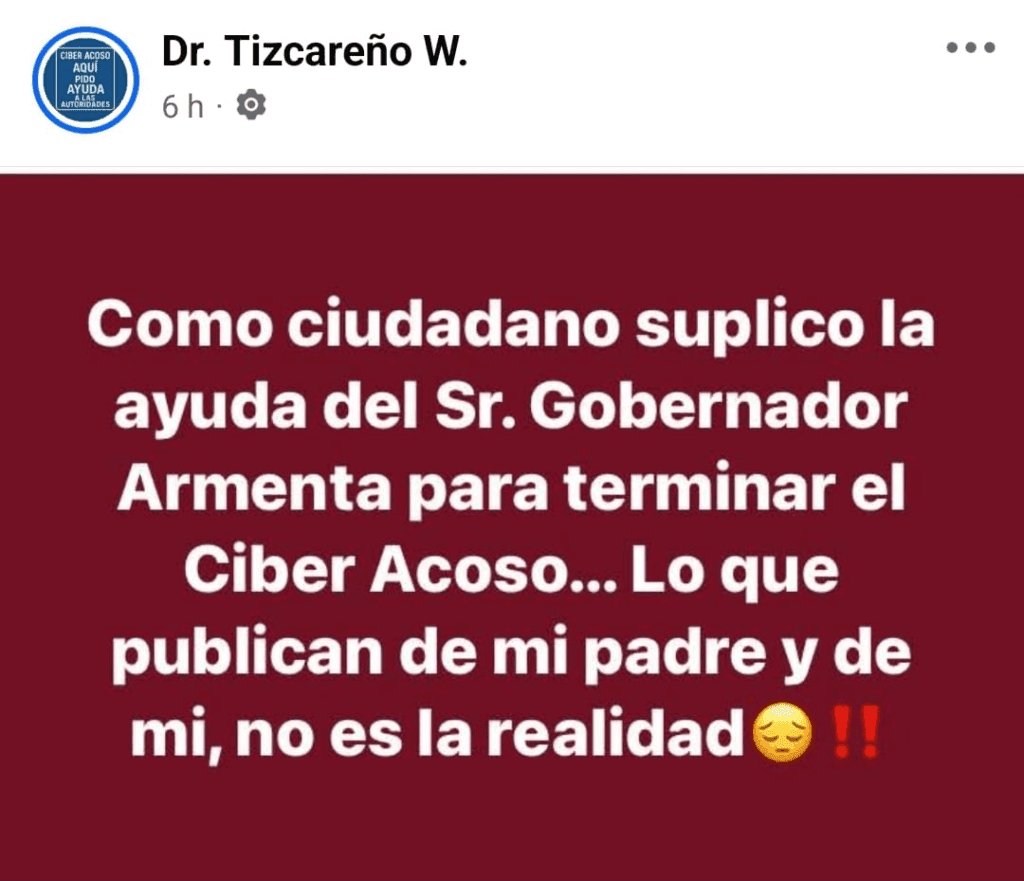 Padre del Dr. Tizcareño se deslinda de su hijo