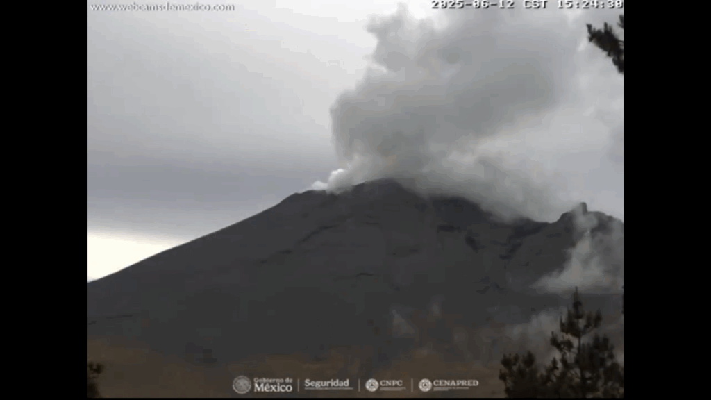 Popocatépetl registra más de una hora de tremor de alta frecuencia