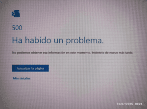 Outlook presenta caída mundial: usuarios reportan fallas