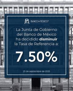 Banxico baja tasa de interés a 7.5%