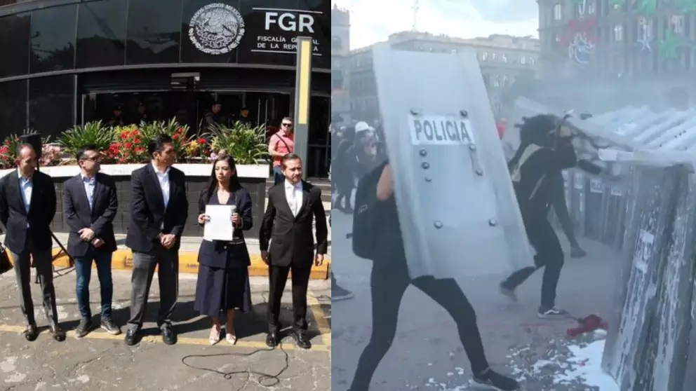 PAN presenta denuncia ante FGR tras hechos en marcha del 15N